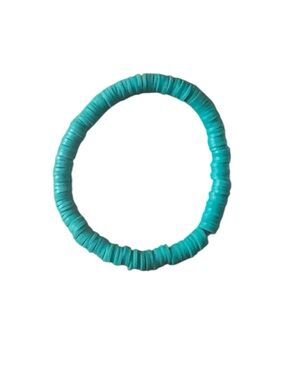 3 FOR $20 HANDCRAFTED Turquoise Clay Beaded Stretch Bracelet